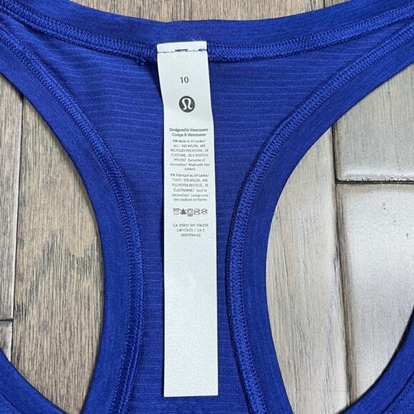 Lululemon NWT Swiftly Tech Racerback Tank Top 2.0 *Waist Length Larkspur - Picture 6 of 9